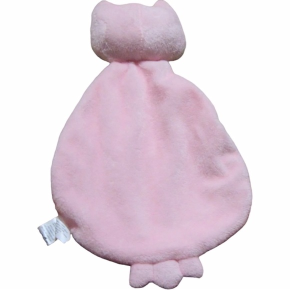 BABY Aspen Owl Lovey Security Blanket Plush HTF Pink Gray Chevron Rattle Baby To - Picture 6 of 13
